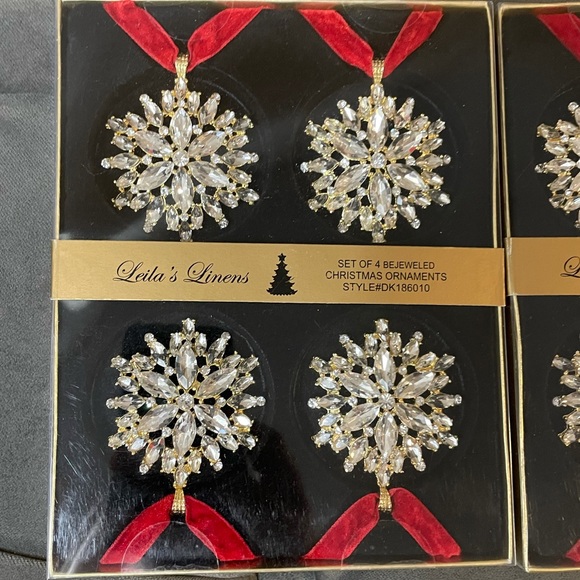 Set of 8 bejeweled Christmas ornaments - Picture 2 of 4